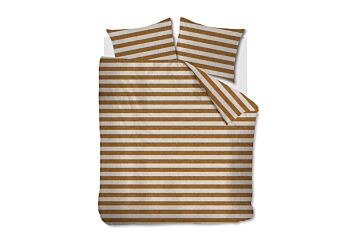 vt wonen Bold Stripe Bettwäsche Hellbraun