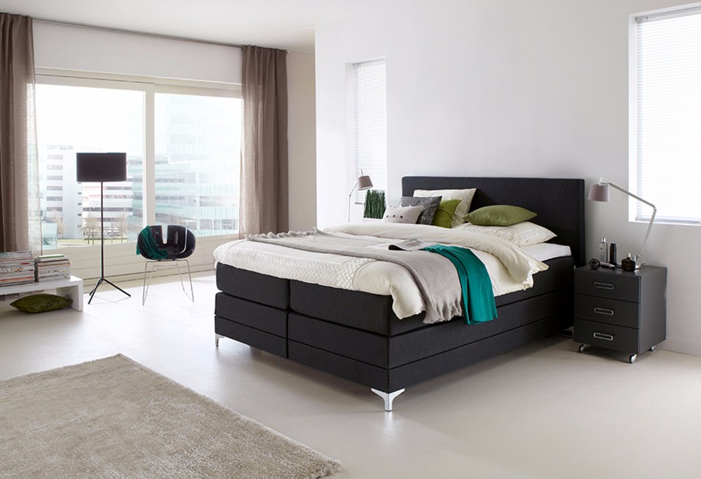 Schwarz boxspringbett home 425-S