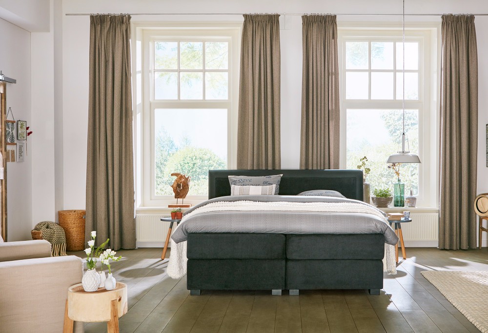 Blau boxspringbett Capella Bordo