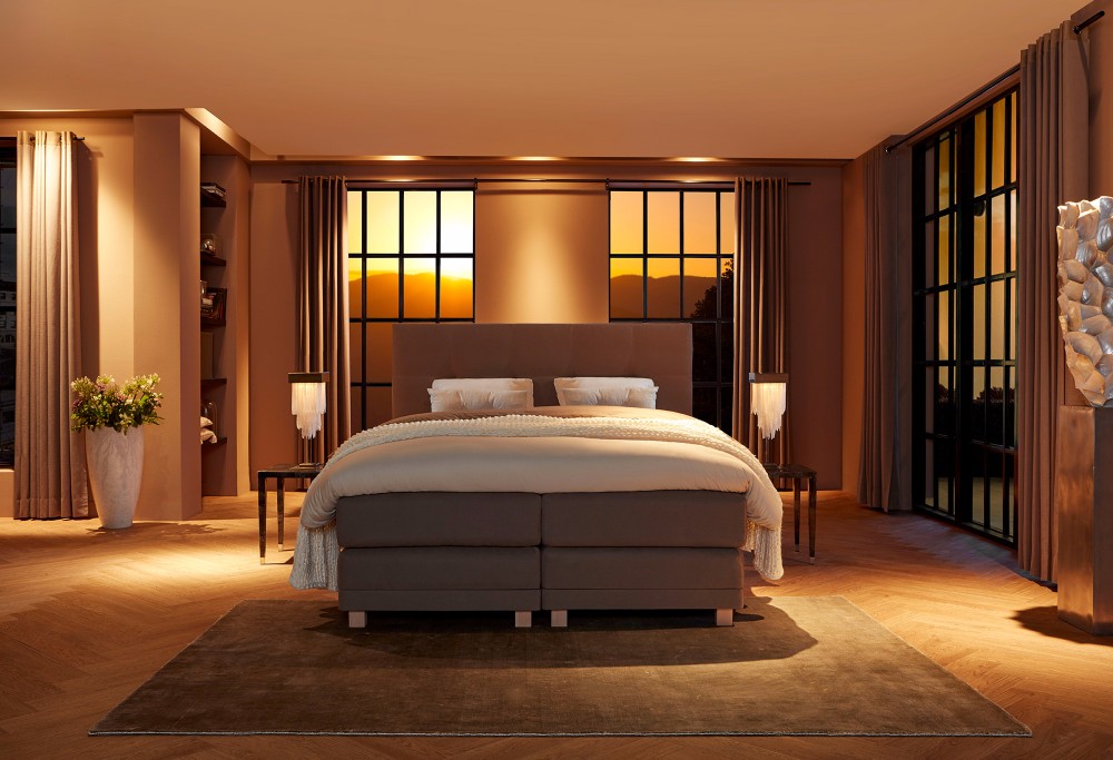 Braun boxspringbett Diks Artesano