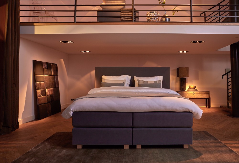 Braun boxspringbett Diks Floreana