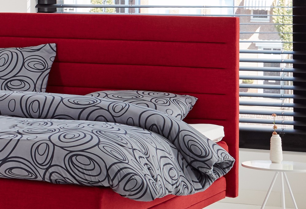 Rot boxspringbett Savelli Indigo