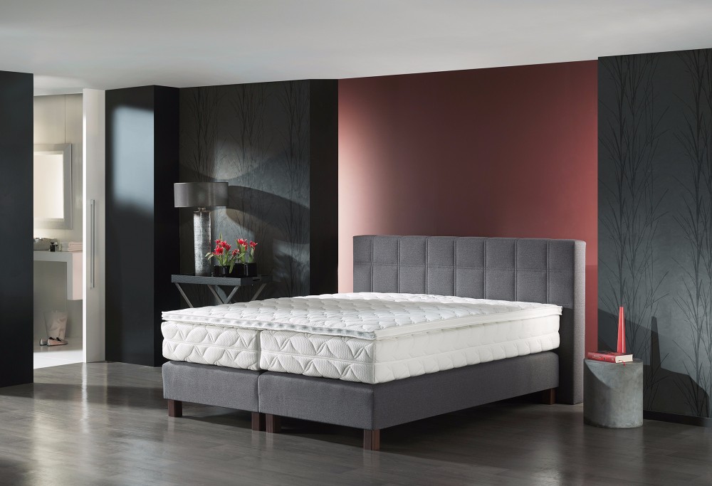 Grau Hotelboxspringbett Nora