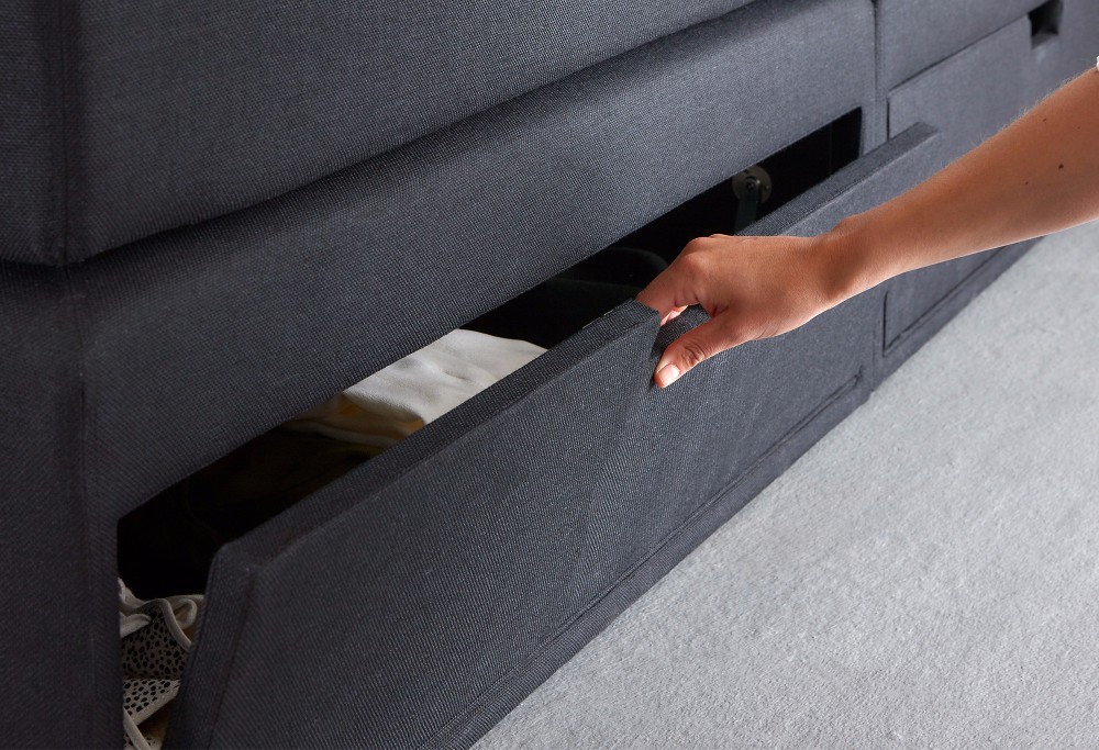Schwarz Boxspringbett Home Storage