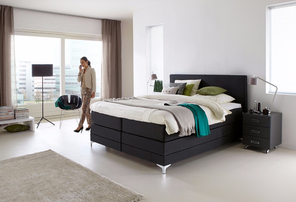 Schwarz boxspringbett home 425-S