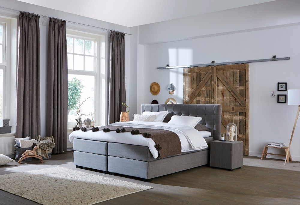 Grau Boxspringbett Capella Falco