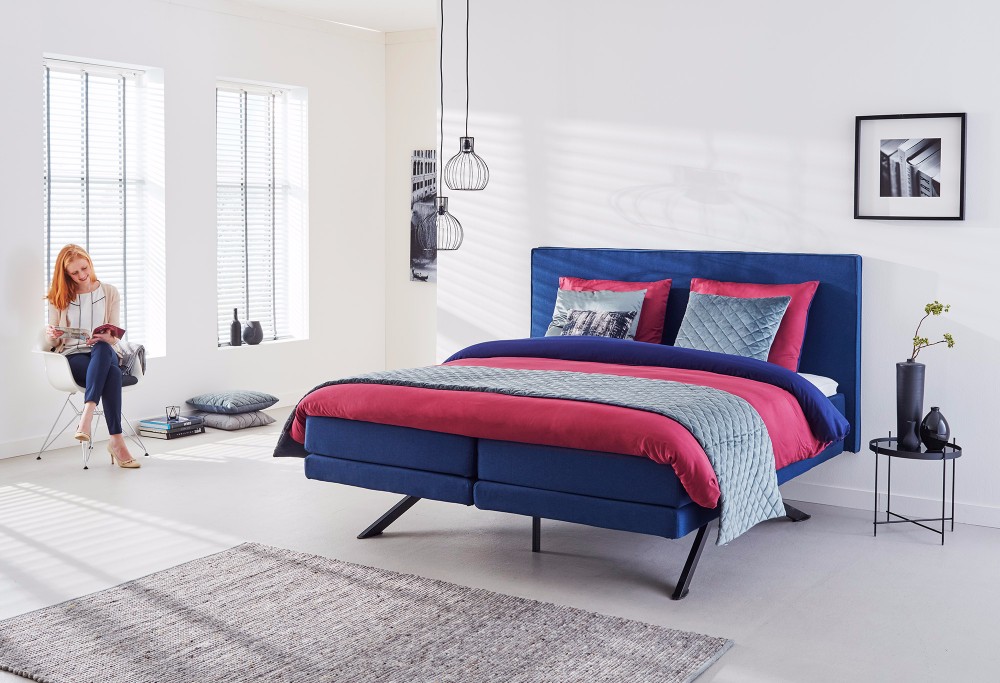 Blau boxspringbett Savelli Navy
