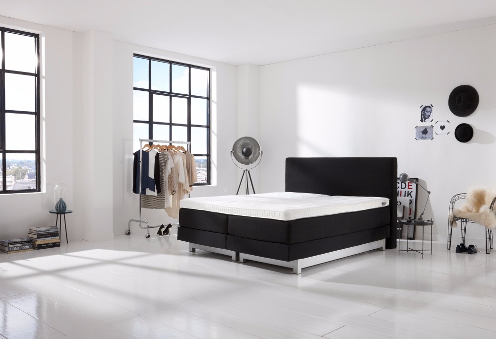Schwarz Boxspringbett home 460-S