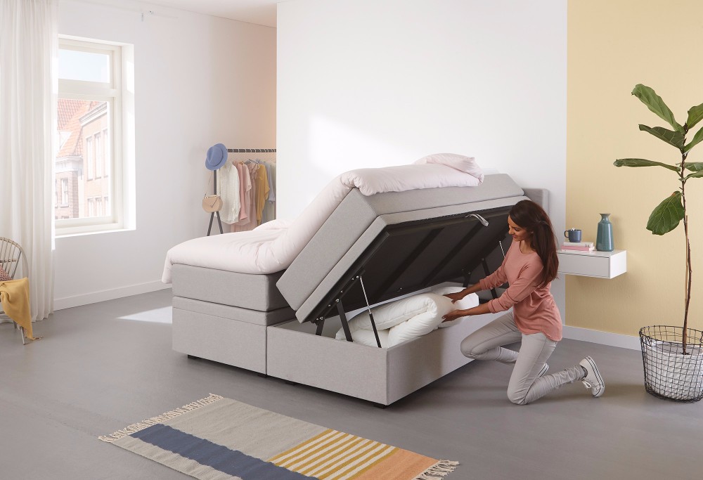 Grau boxspringbett Home Space