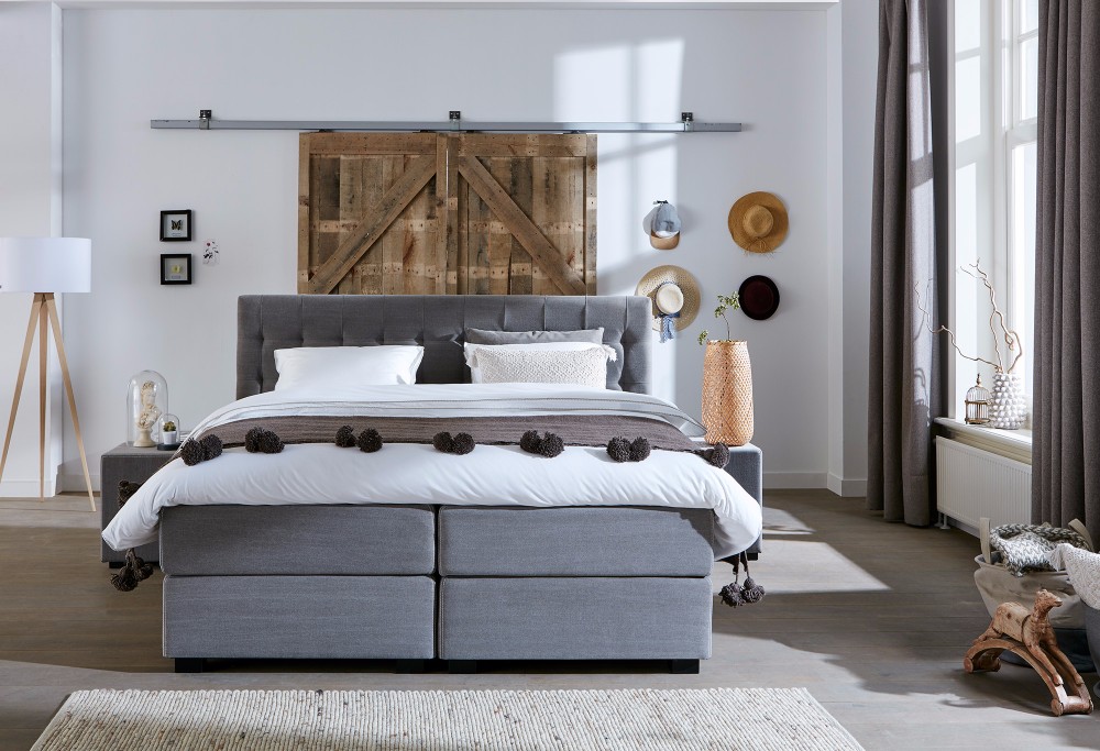 Grau Boxspringbett Capella Falco