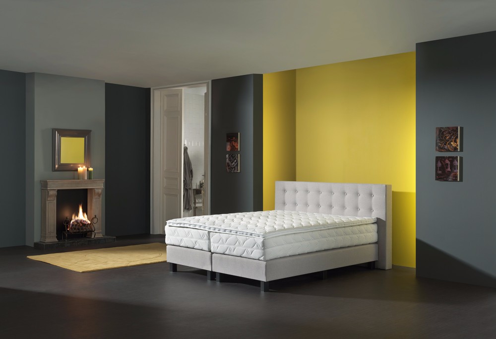 grau Hotelboxspringbett Charlotte