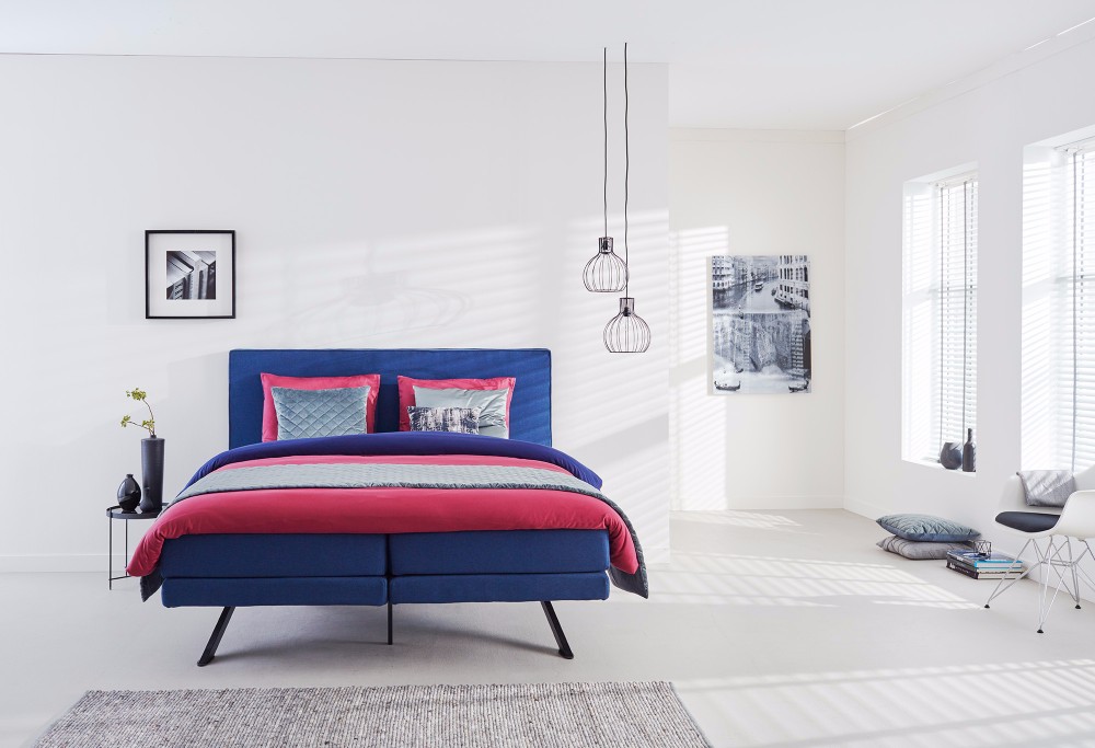 Blau boxspringbett Savelli Navy