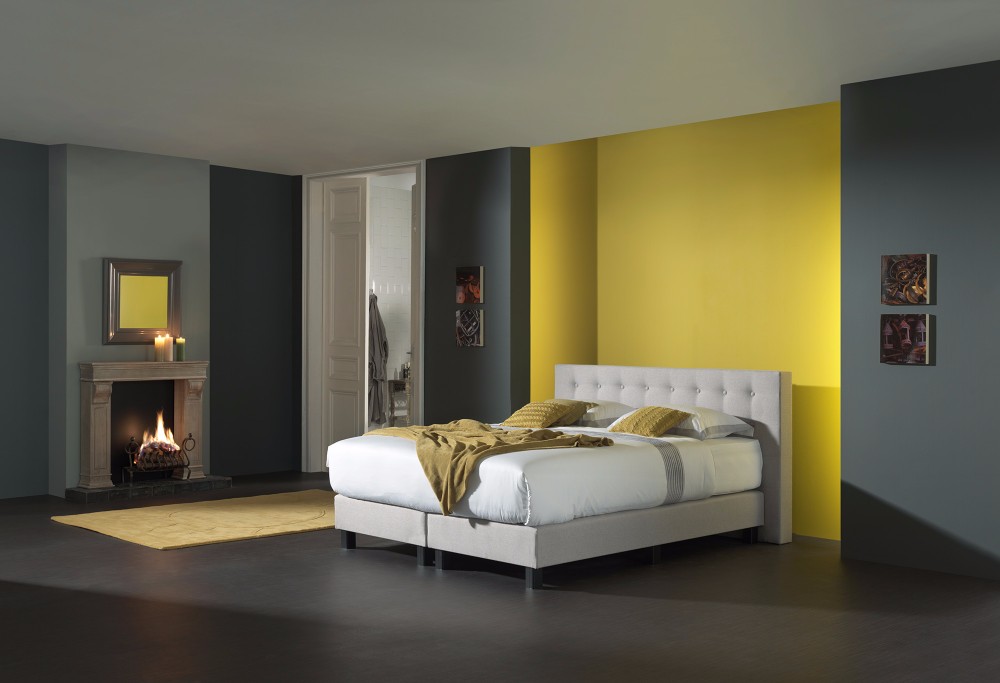 grau Hotelboxspringbett Charlotte