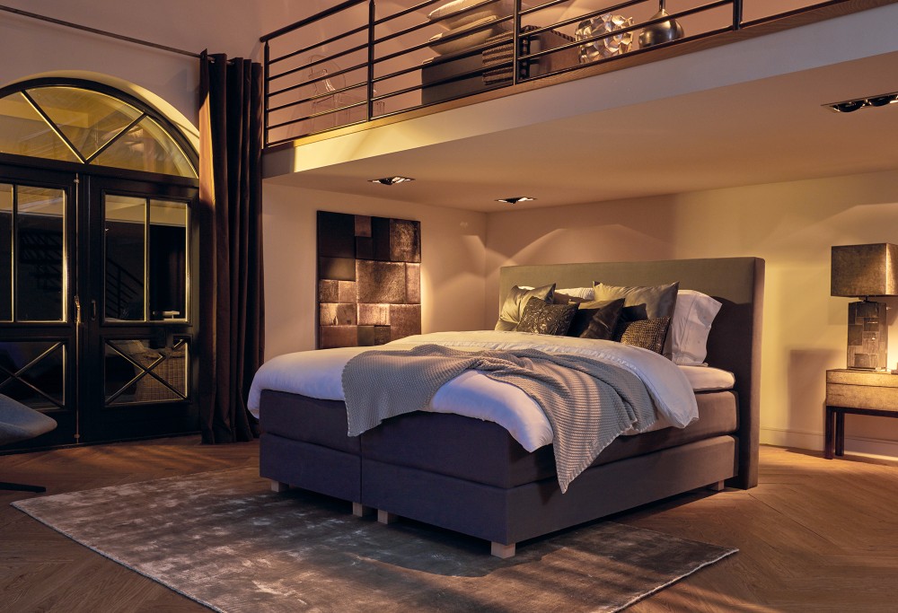 Braun boxspringbett Diks Floreana