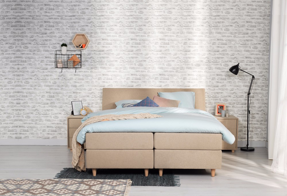 Beige Boxspringbett Home 160