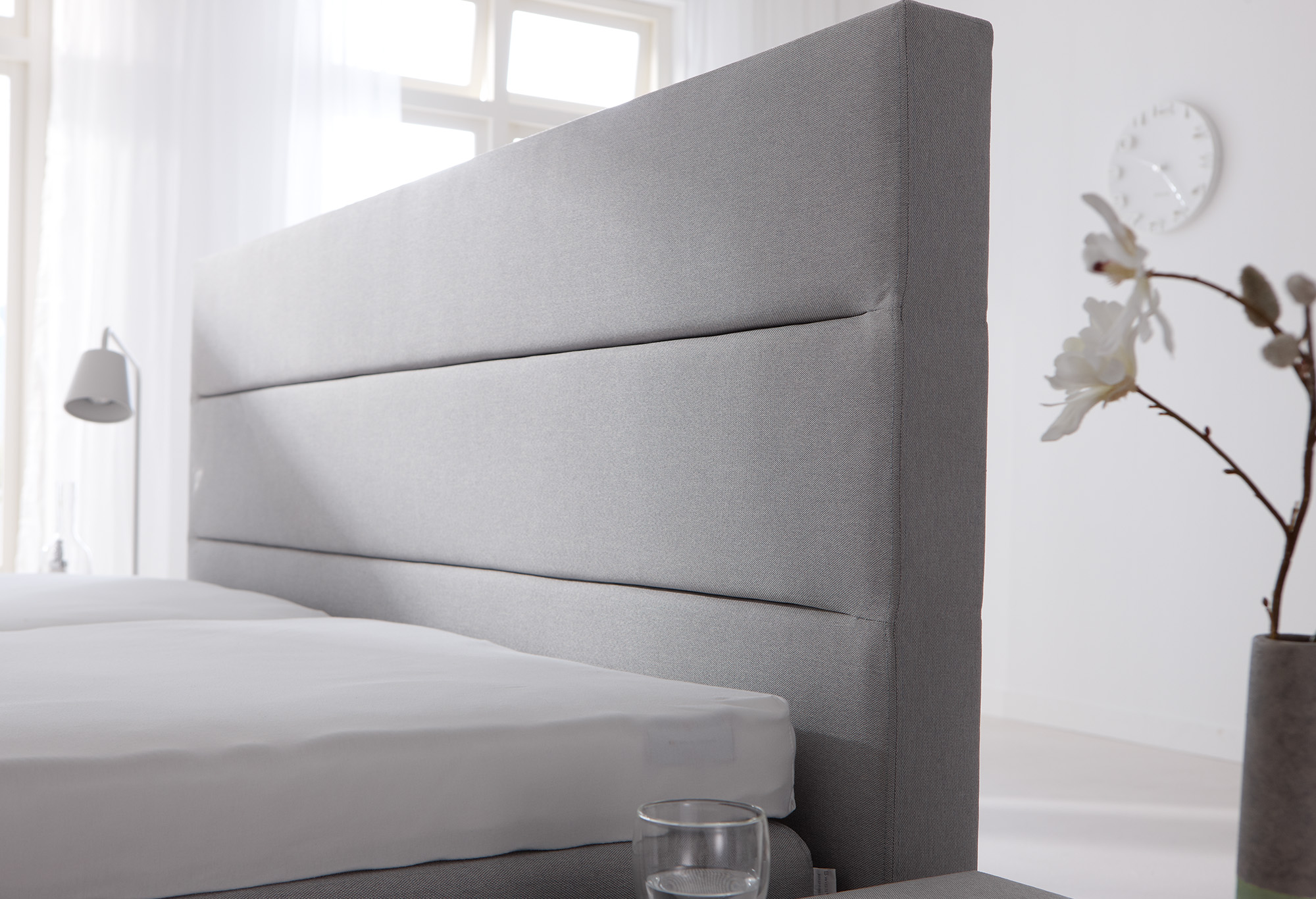 Grau boxspringbett lifestyle 500-S