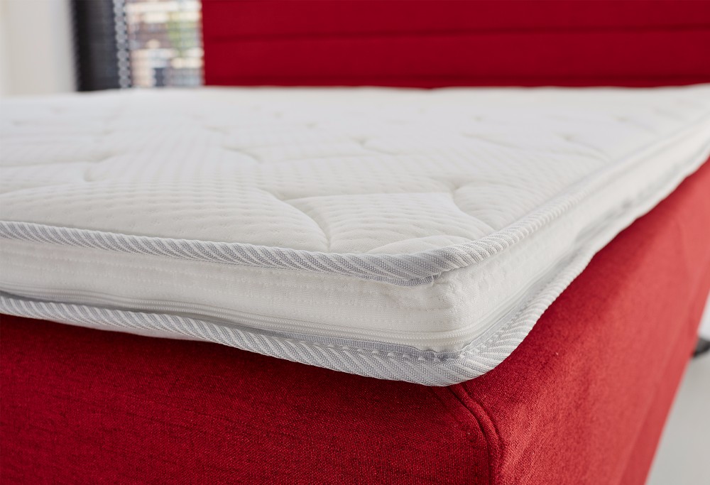 Rot boxspringbett Savelli Indigo