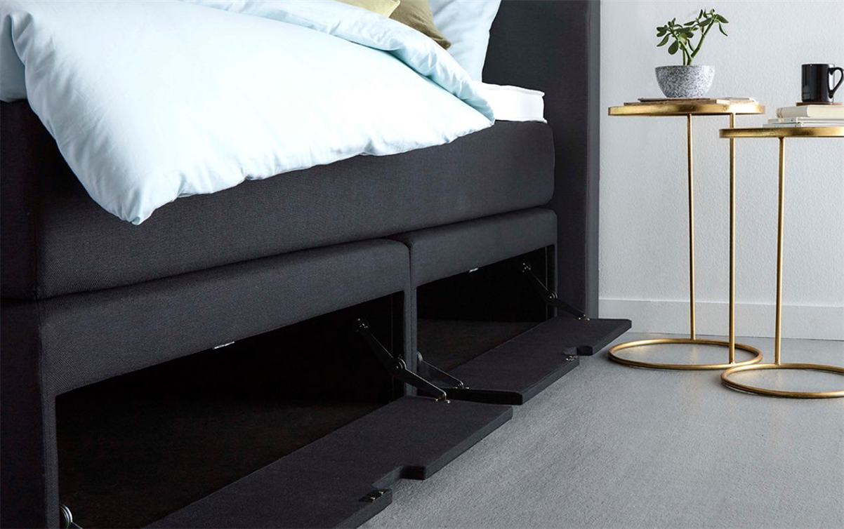 boxspringbett Schwarz mit bettkasten