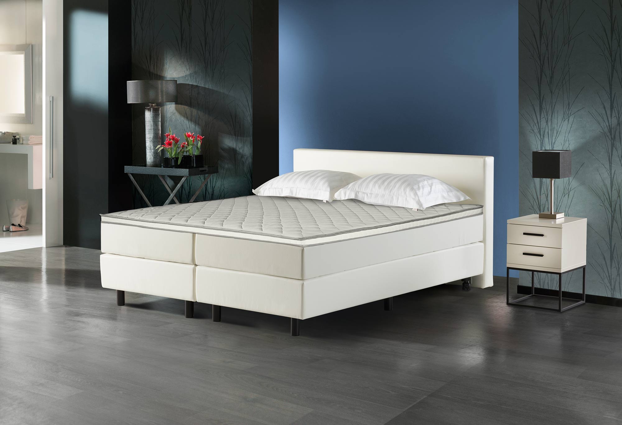 beige Hotelboxspringbett Heritage