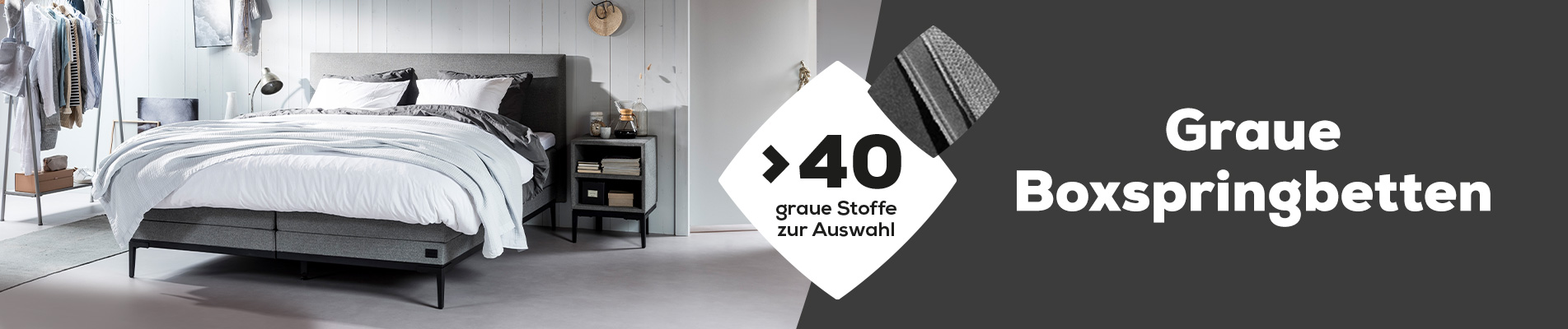 Boxspringbetten Grau | Swiss Sense