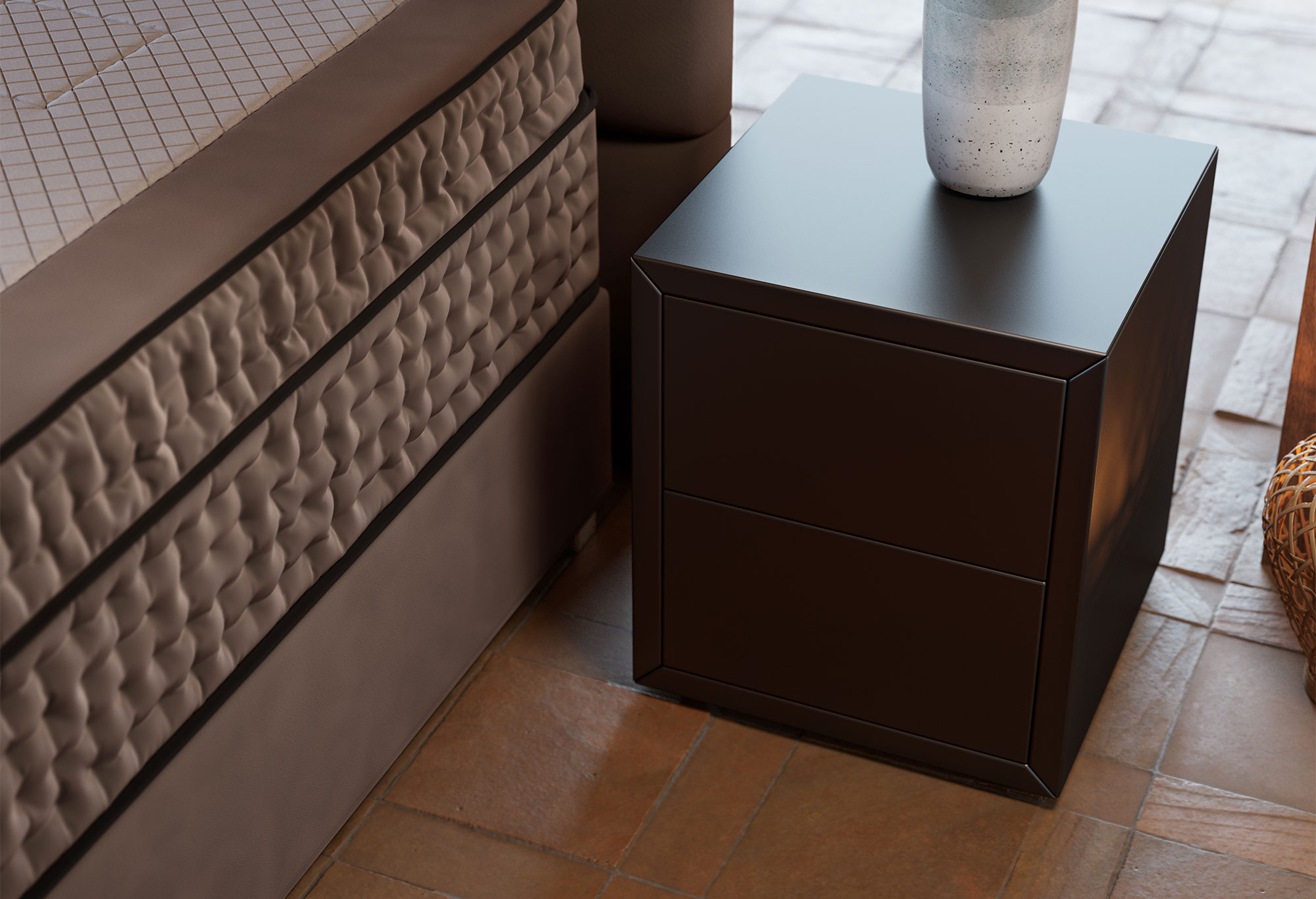 Boxspringbett Royal Serengeti | Nachttisch | Swiss Sense