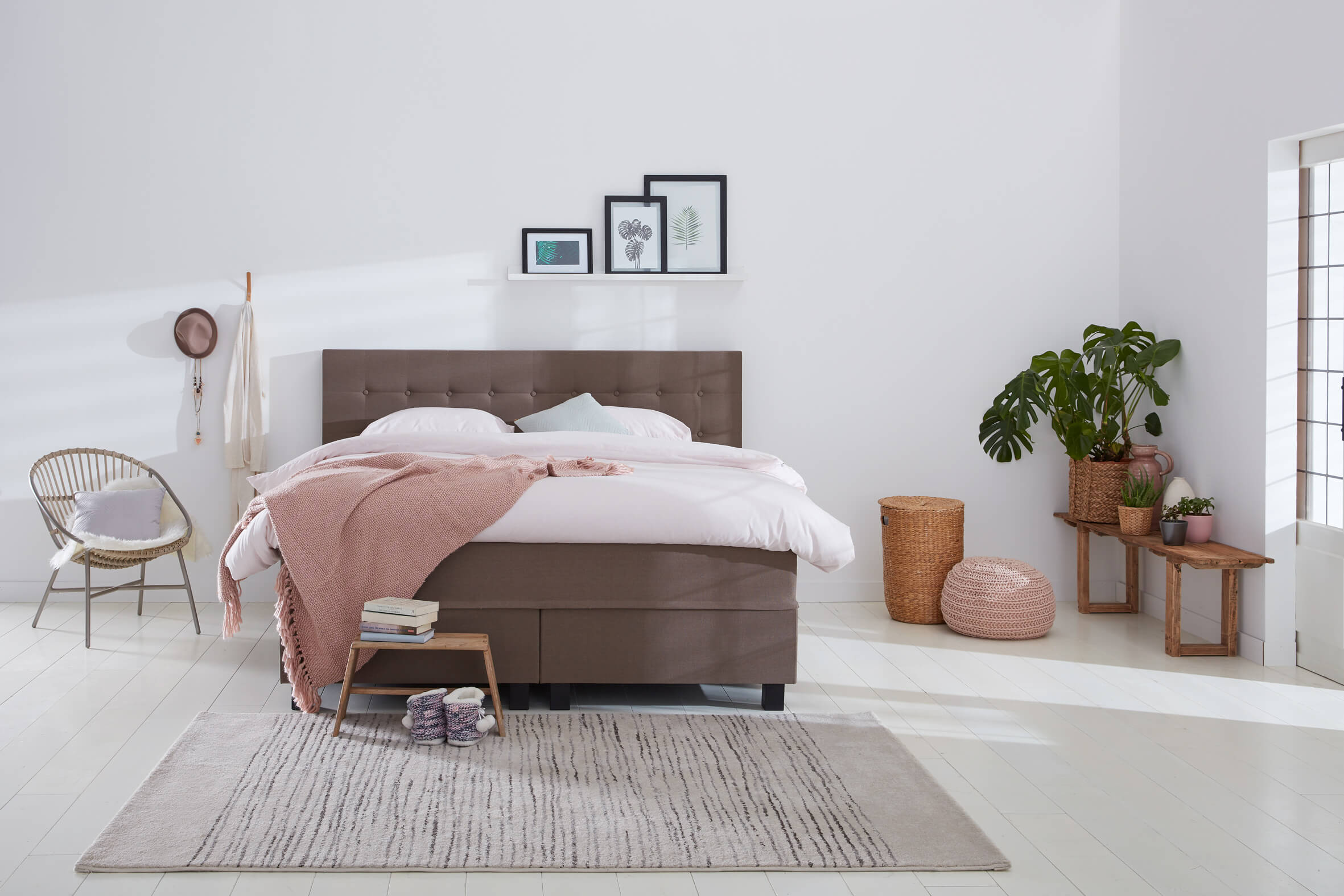 Grau Boxspringbett Home 185