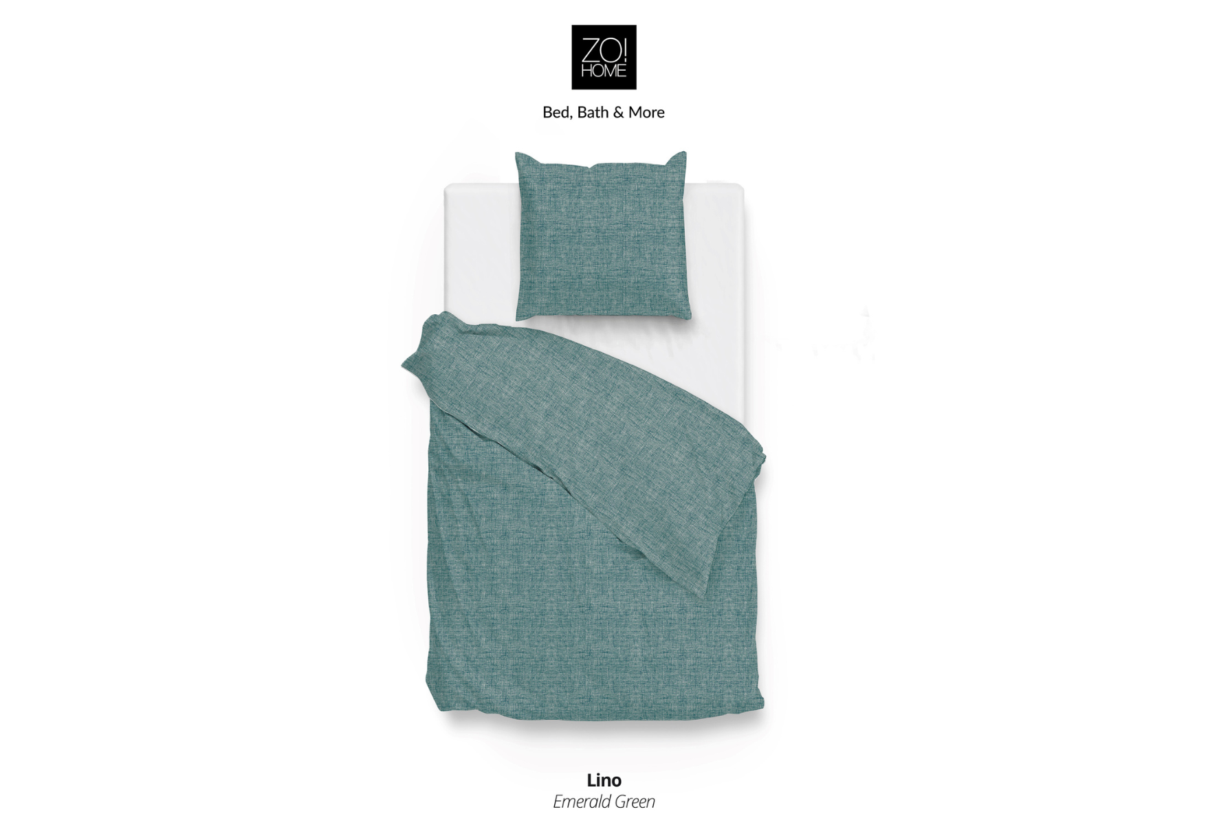 Zo!Home Split Topper Spannbettlaken 200x200 Cm – Aus 100% Baumwolle Perkal, Mint Green Melange, Mit Einschnitt Für Topper