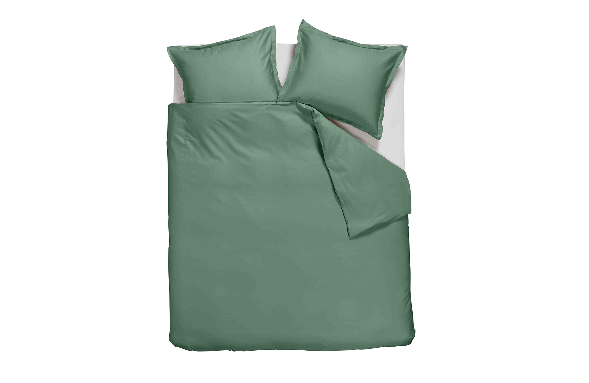 Ambiante Satin Dekbedovertrek Uni Grey Green