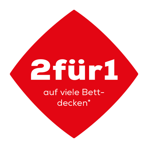 2 für 1 auf viele Bettdecken