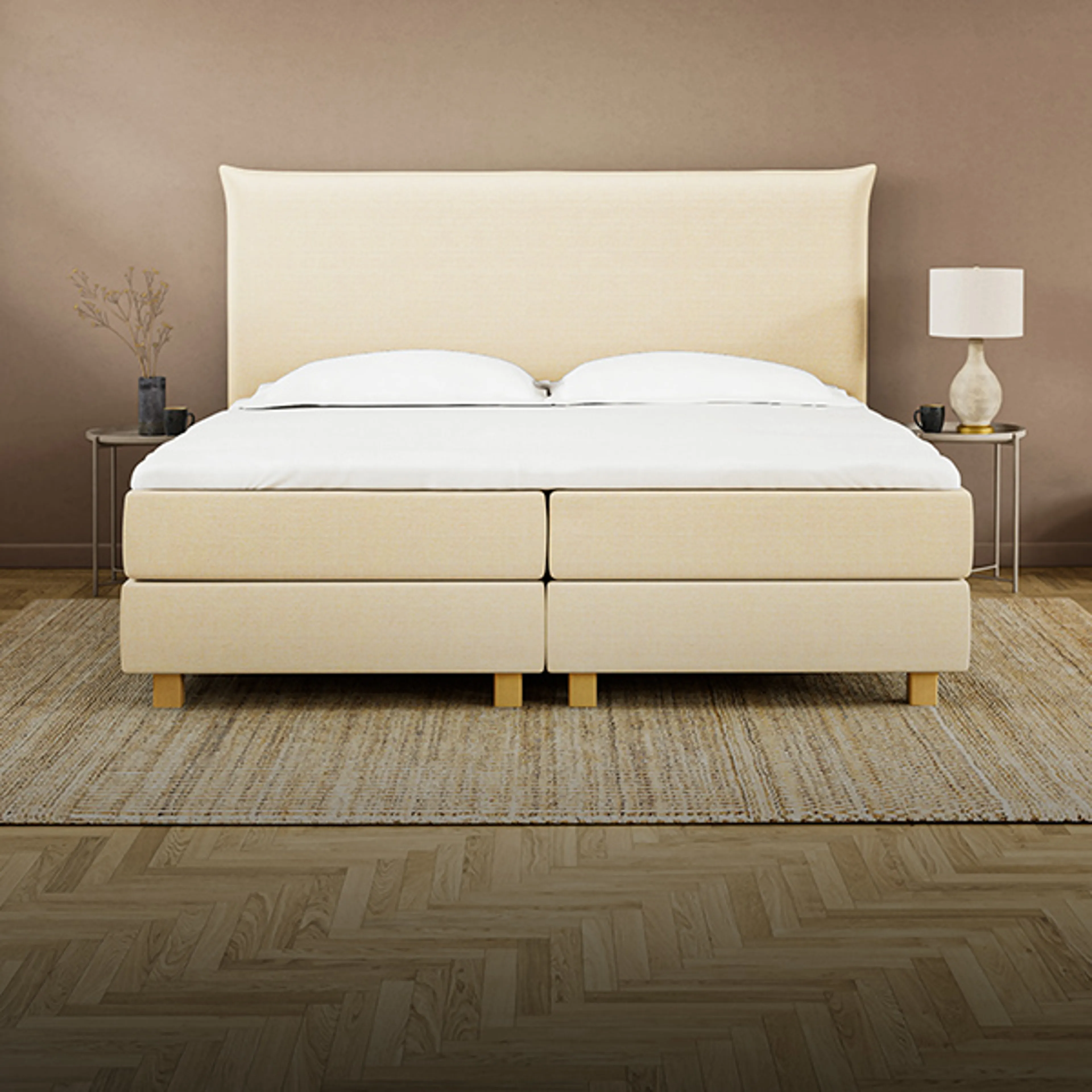 Ein komplettes Boxspringbett