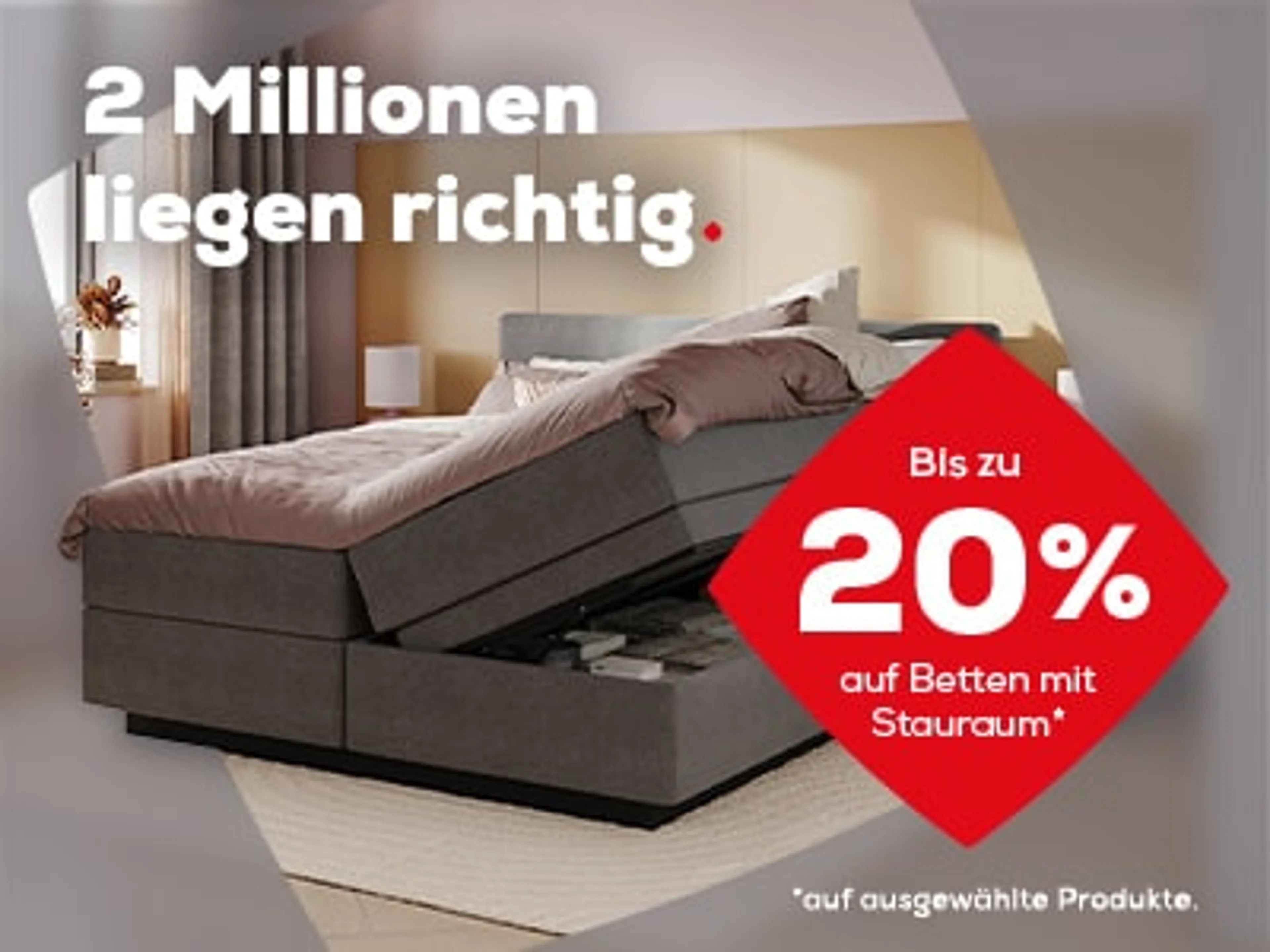 Bett mit Stauraum