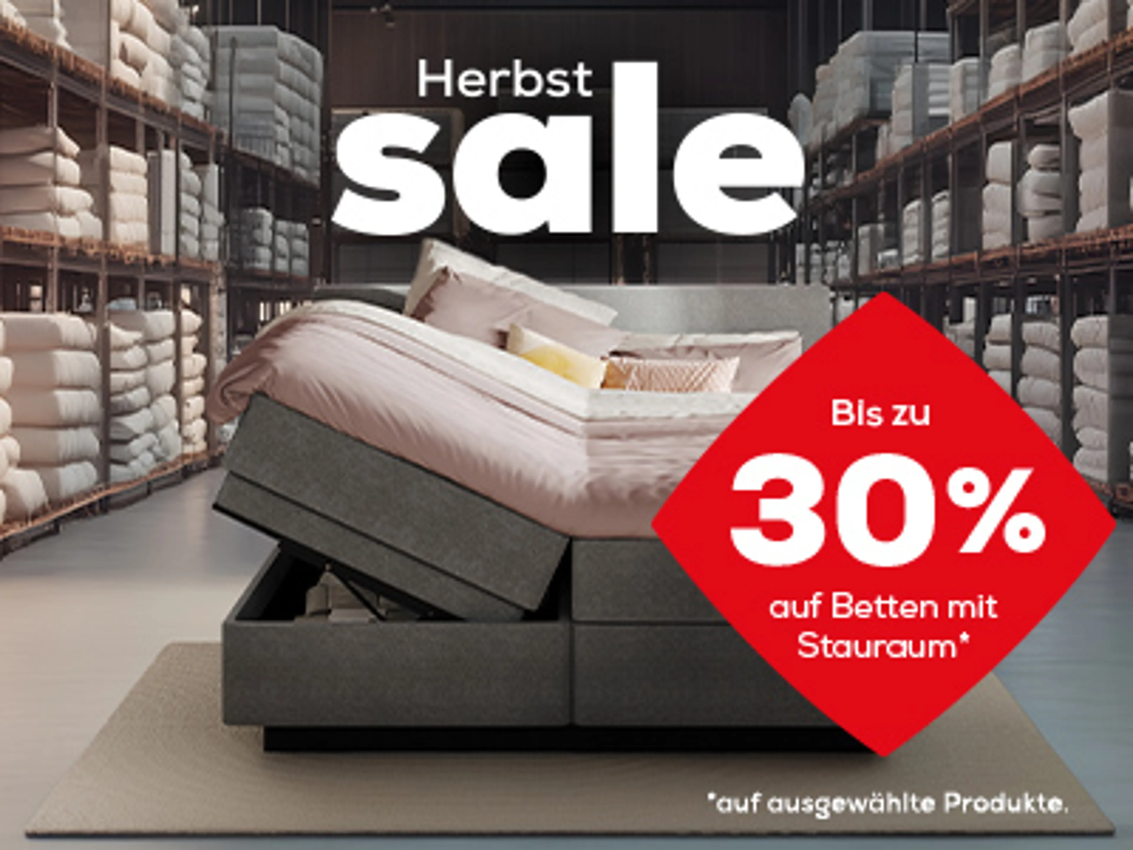 Bett mit Stauraum