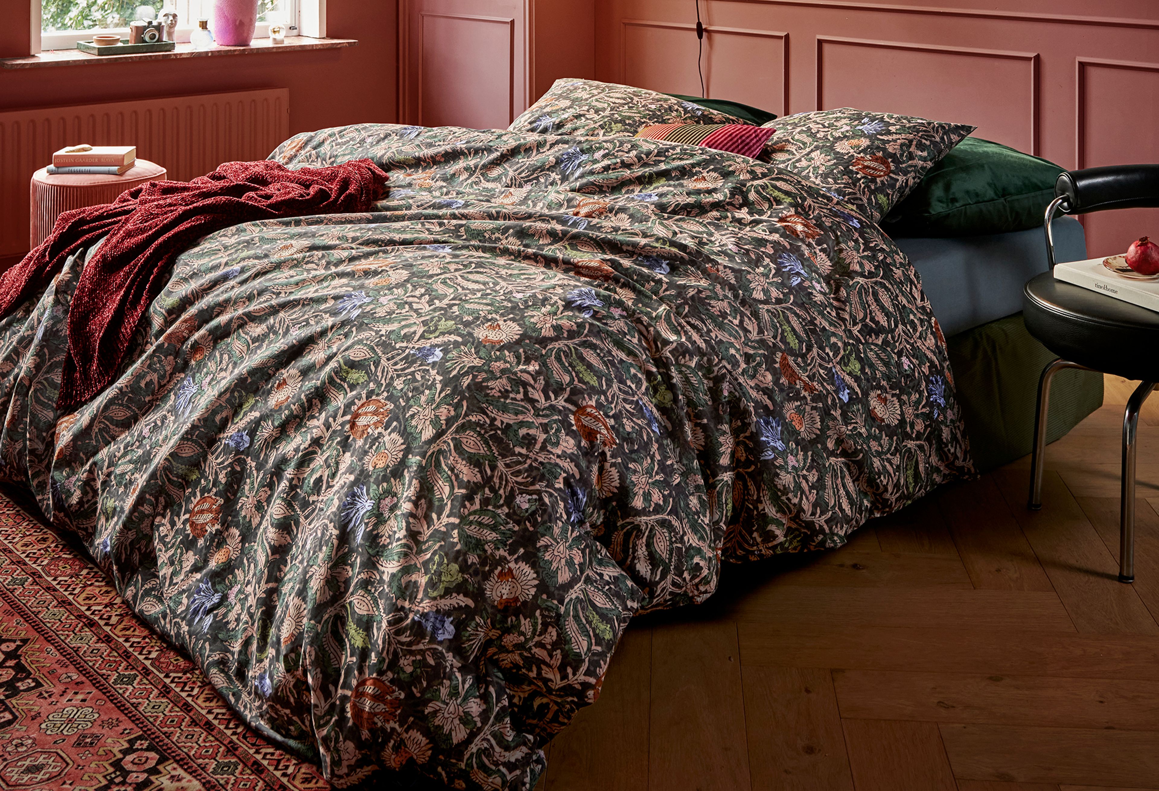 At Home Batik Bettwäsche in Dunkel Blau - Stilvolles Schlafzimmer Upgrade