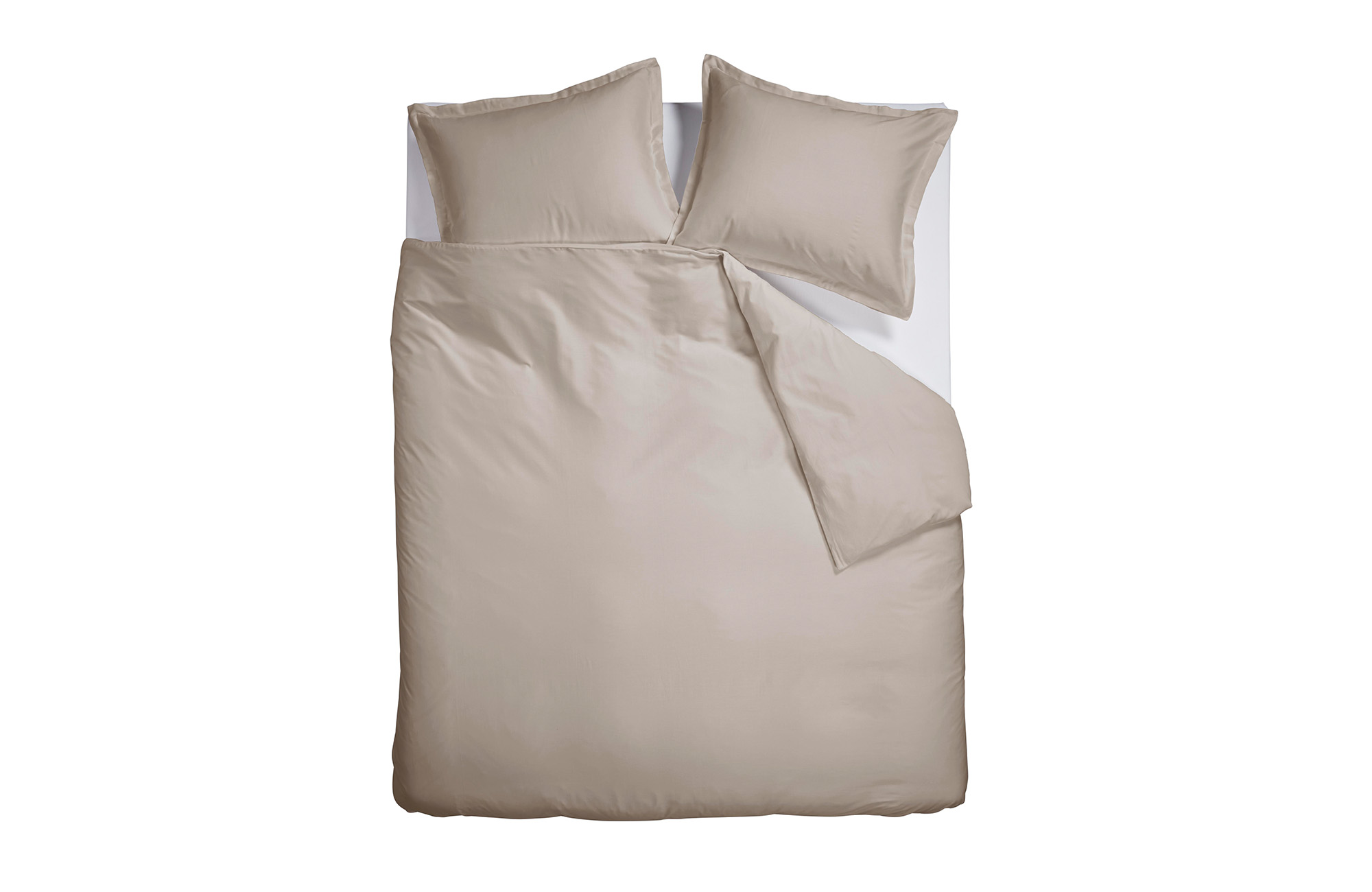 Ambiante Satin Dekbedovertrek Uni Sand