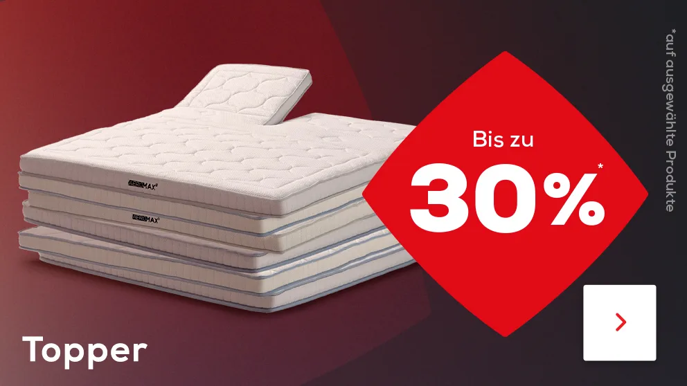 Bis zu 30% auf Topper
