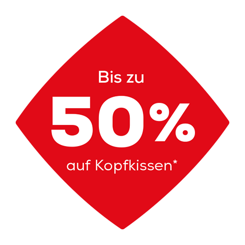 Bis zu 50% auf ausgewählte Kopfkissen