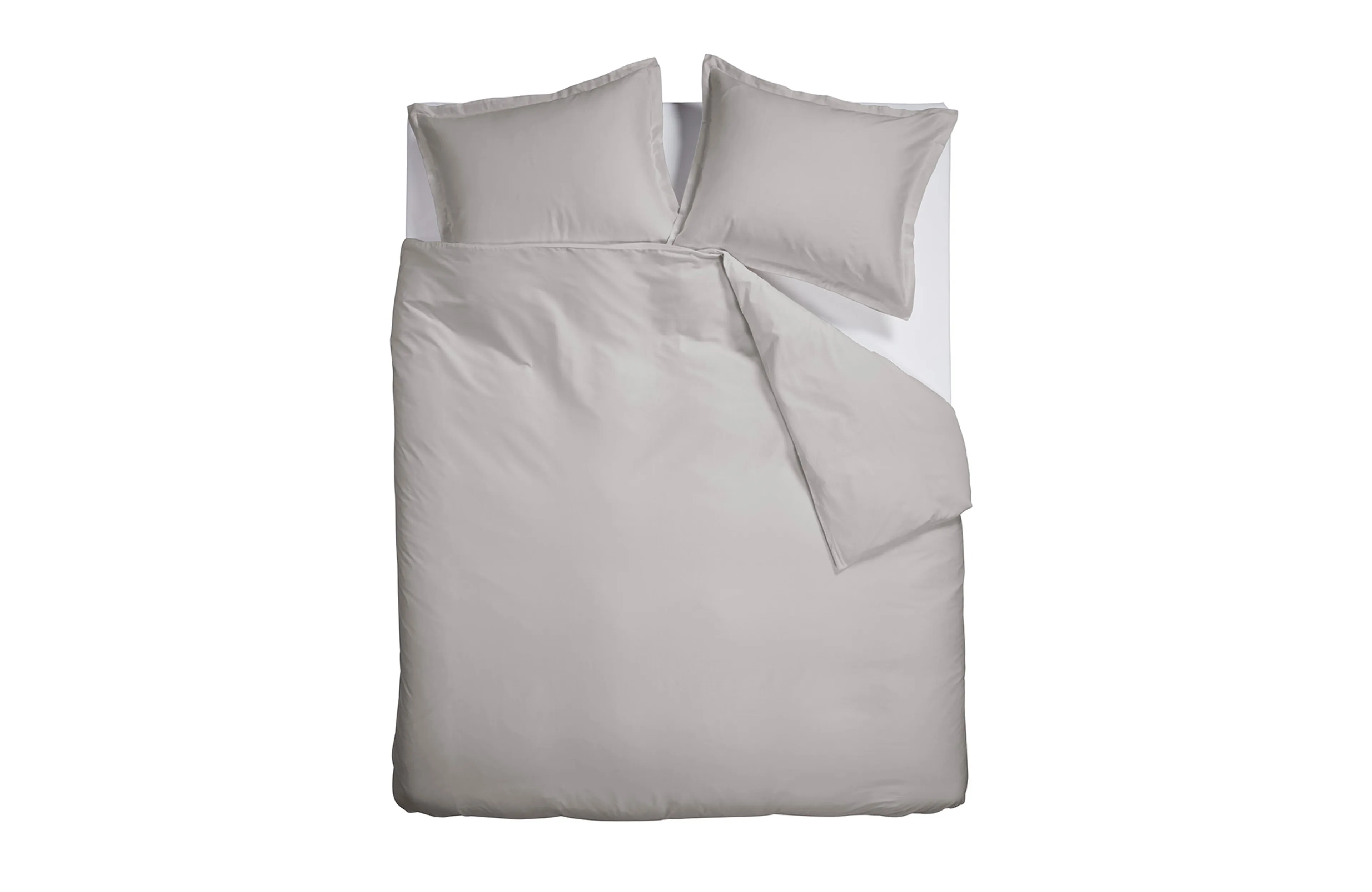 Ambiante Satin Dekbedovertrek Uni Grey