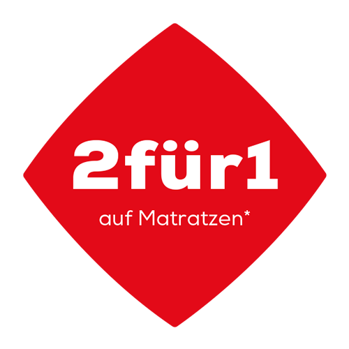 2 für 1 auf ausgewählte Matratzen 