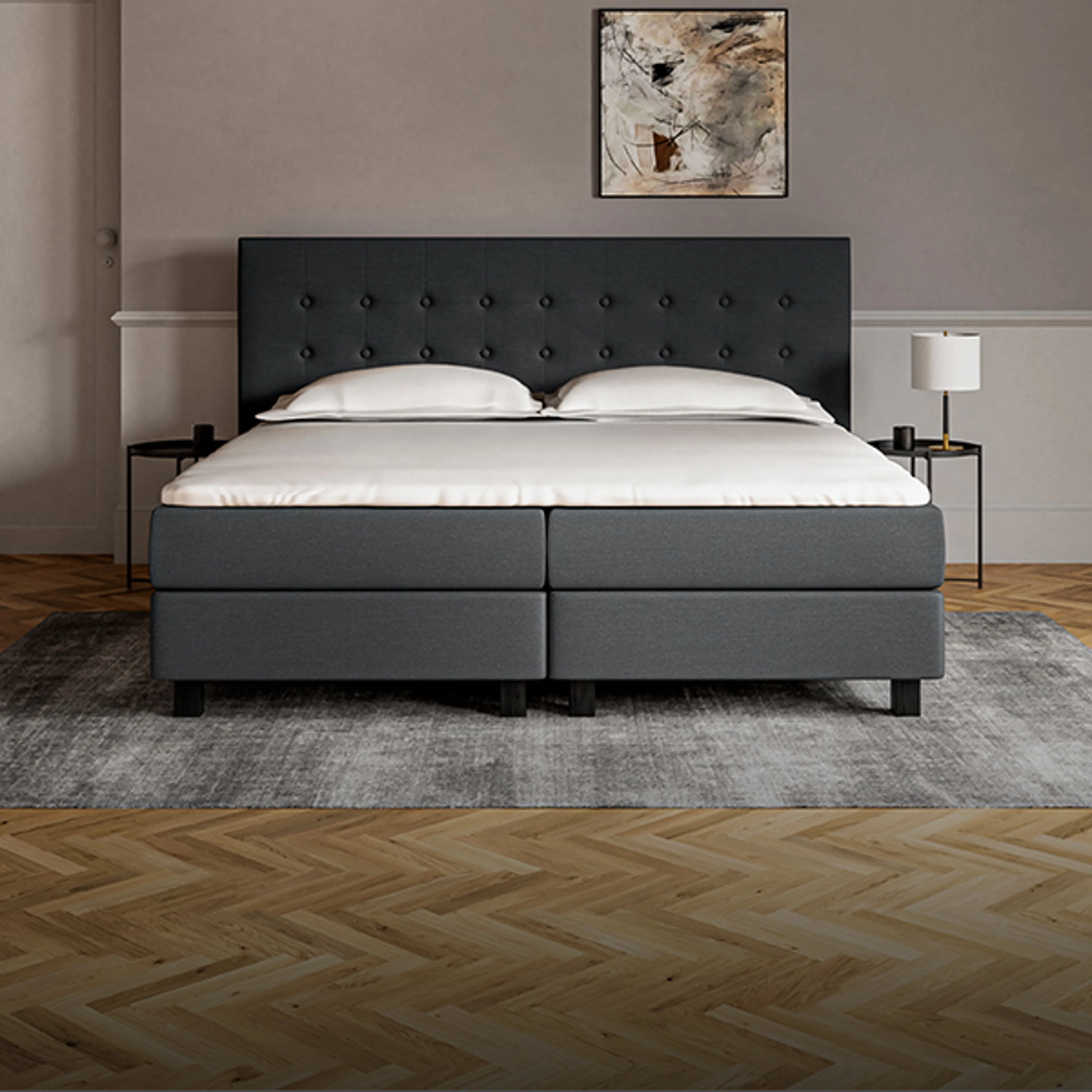 Ein komplettes Boxspringbett