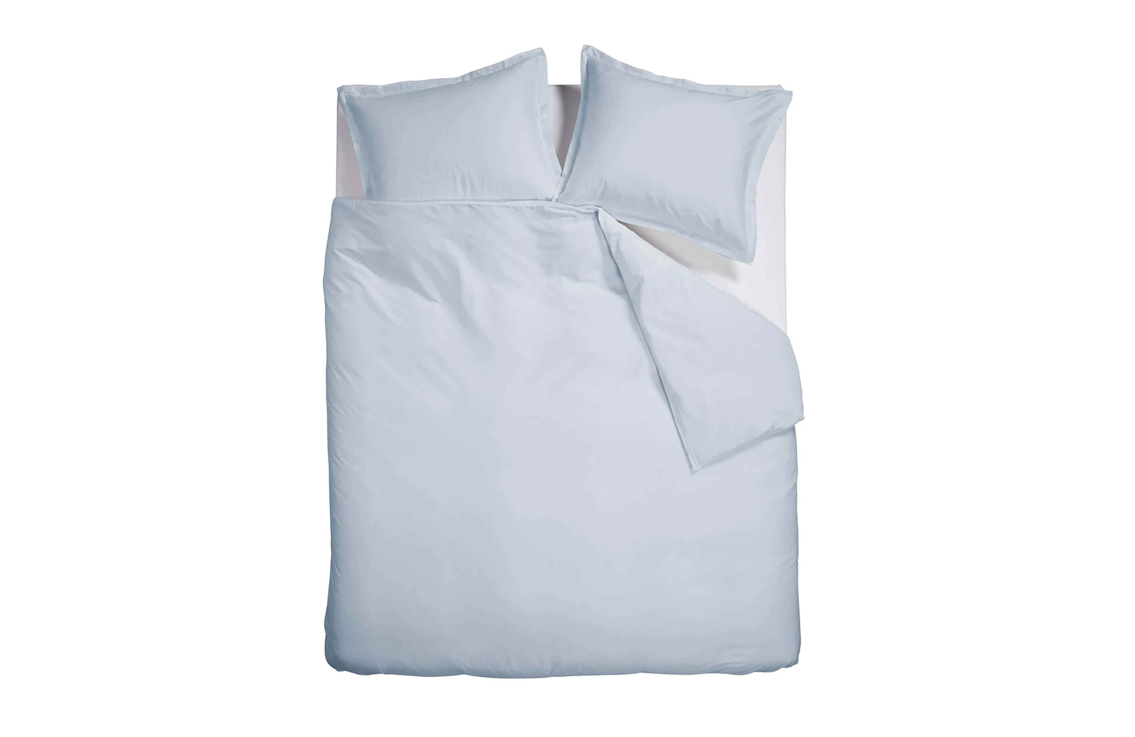 Ambiante Satin Dekbedovertrek Uni Light Blue