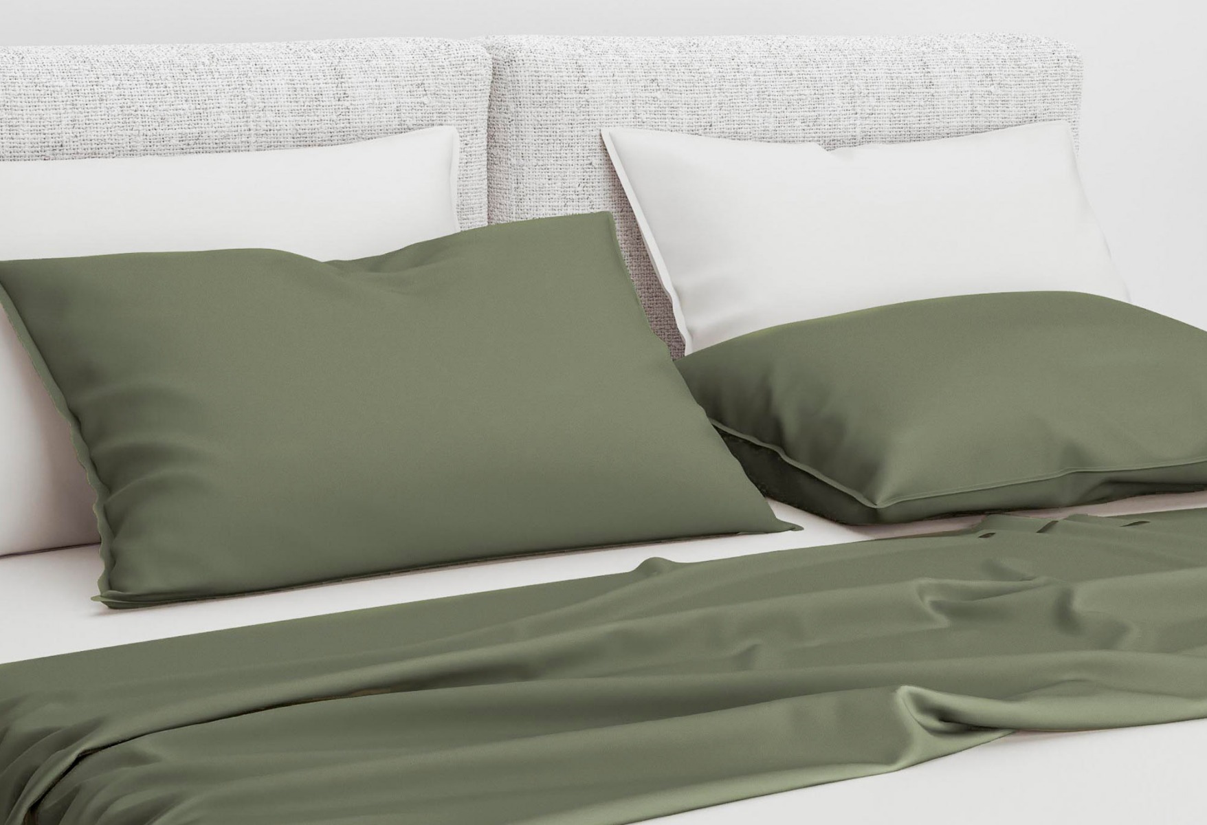 Zo!Home Satinado Kissenbezüge Army Green (Satz von 2)